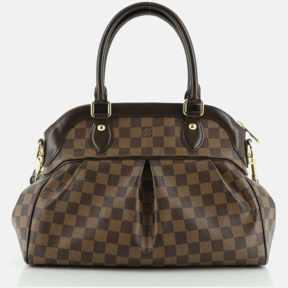 LOUIS VUITTON Trevi 2way hand/shoulder bag TJ11112 Damier canvas leather Ebene